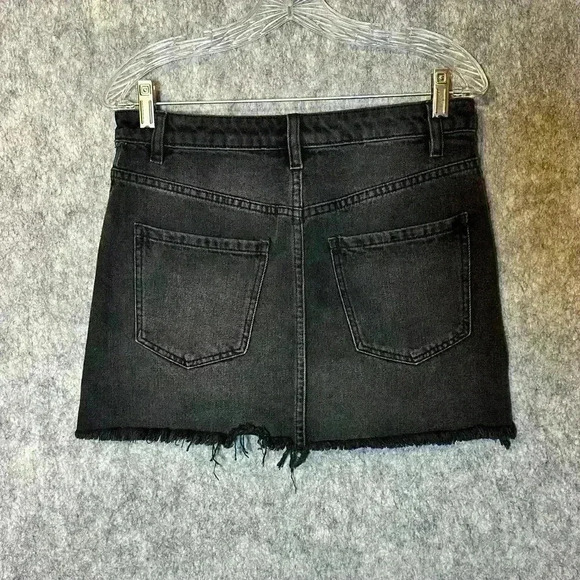 We The Free Denim Distressed Mini Skirt - Size 27 - Picture 3 of 5